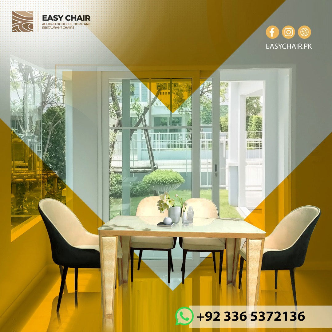 Dining Table 371 with chair 9203 (1+8) Marble Top