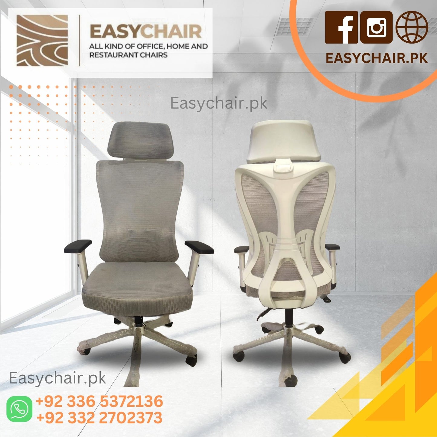 Office revolving Chair 818 in white